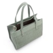 Bolsa Tote Couro Verde/Crochet Verde - imagem 4