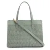 Bolsa Tote Couro Verde/Crochet Verde - imagem 1