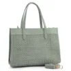 Bolsa Tote Couro Verde/Crochet Verde - imagem 2