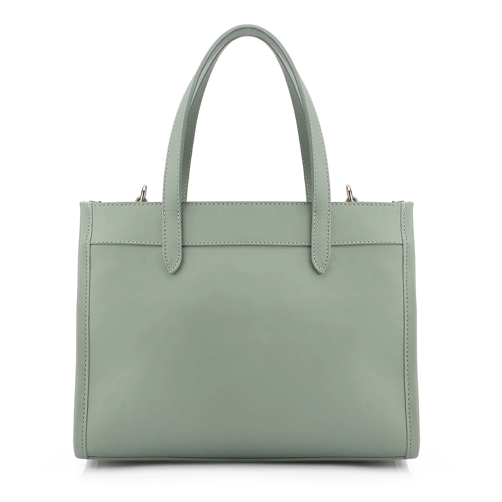 Bolsa Tote Couro Verde/Crochet Verde