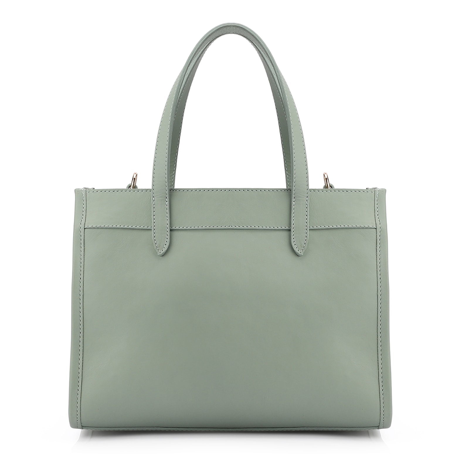 Bolsa Tote Couro Verde/Crochet Verde