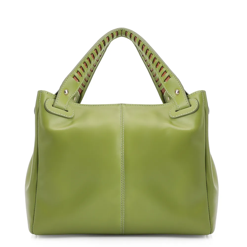 Bolsa Tote Couro Verde/Marrom - imagem 3