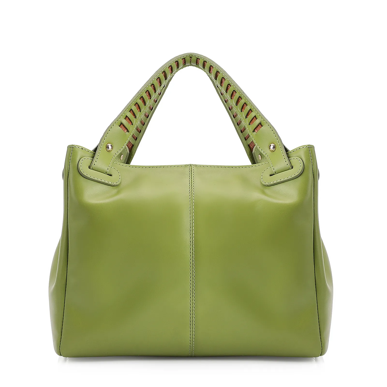 Bolsa Tote Couro Verde/Marrom