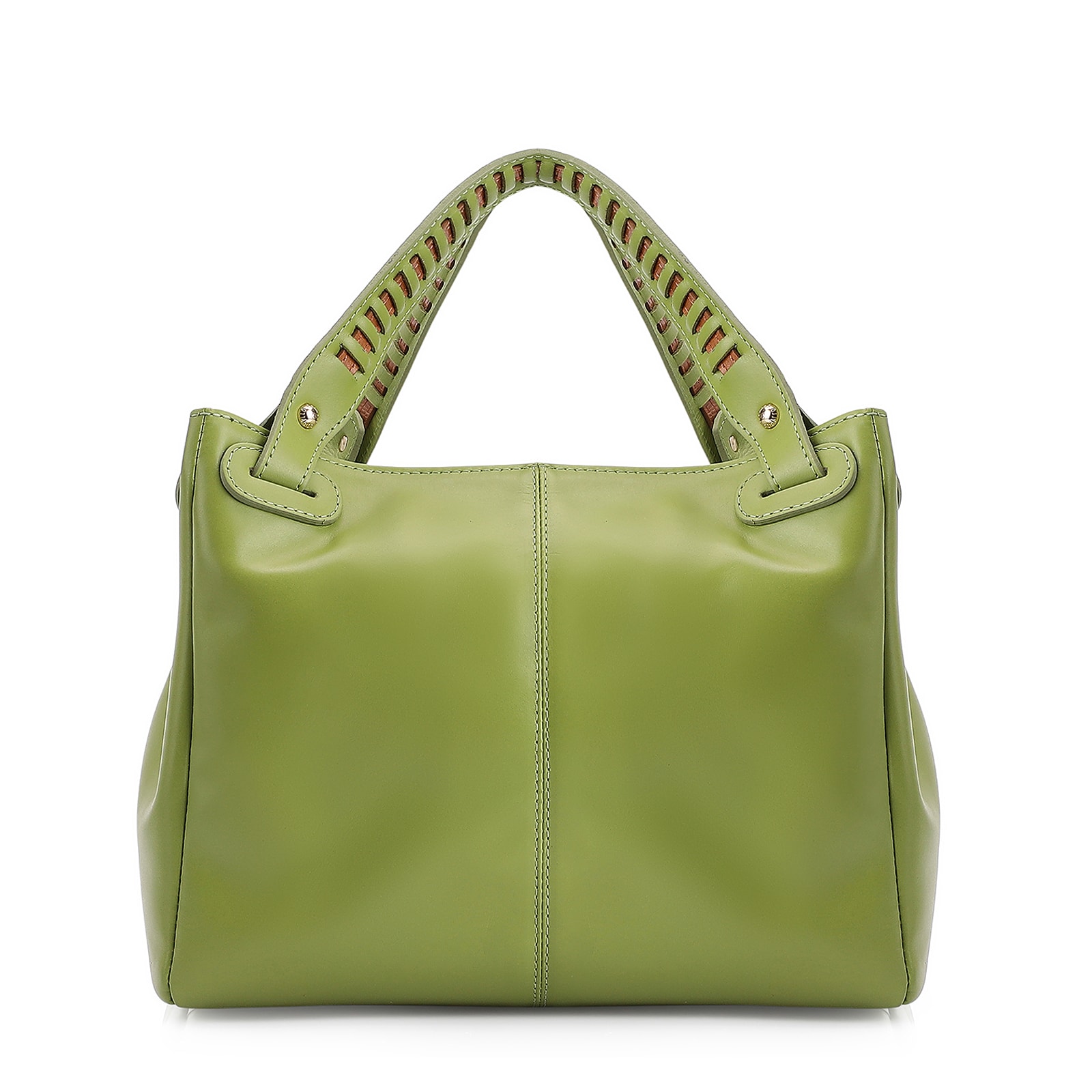 Bolsa Tote Couro Verde/Marrom