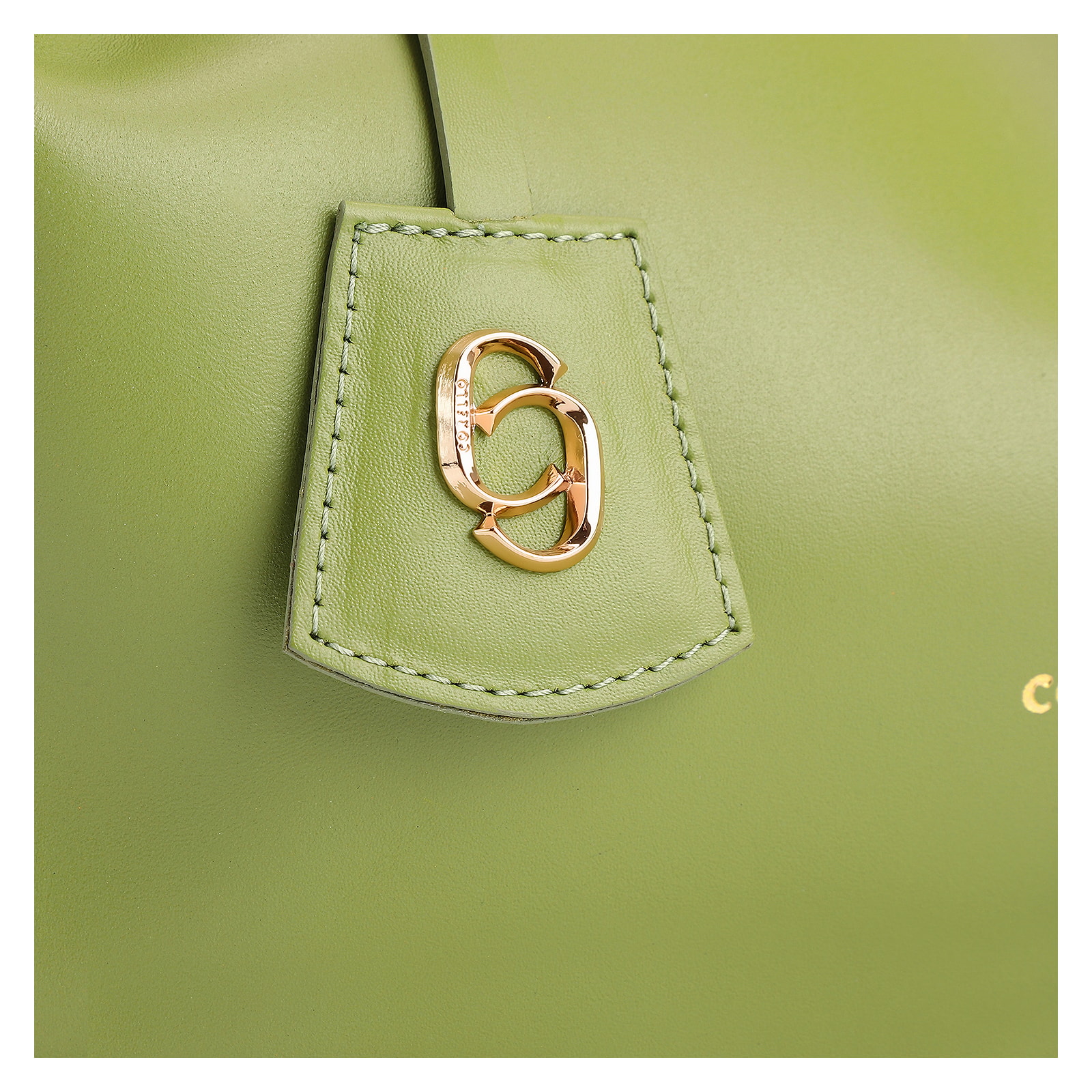 Bolsa Tote Couro Verde/Marrom
