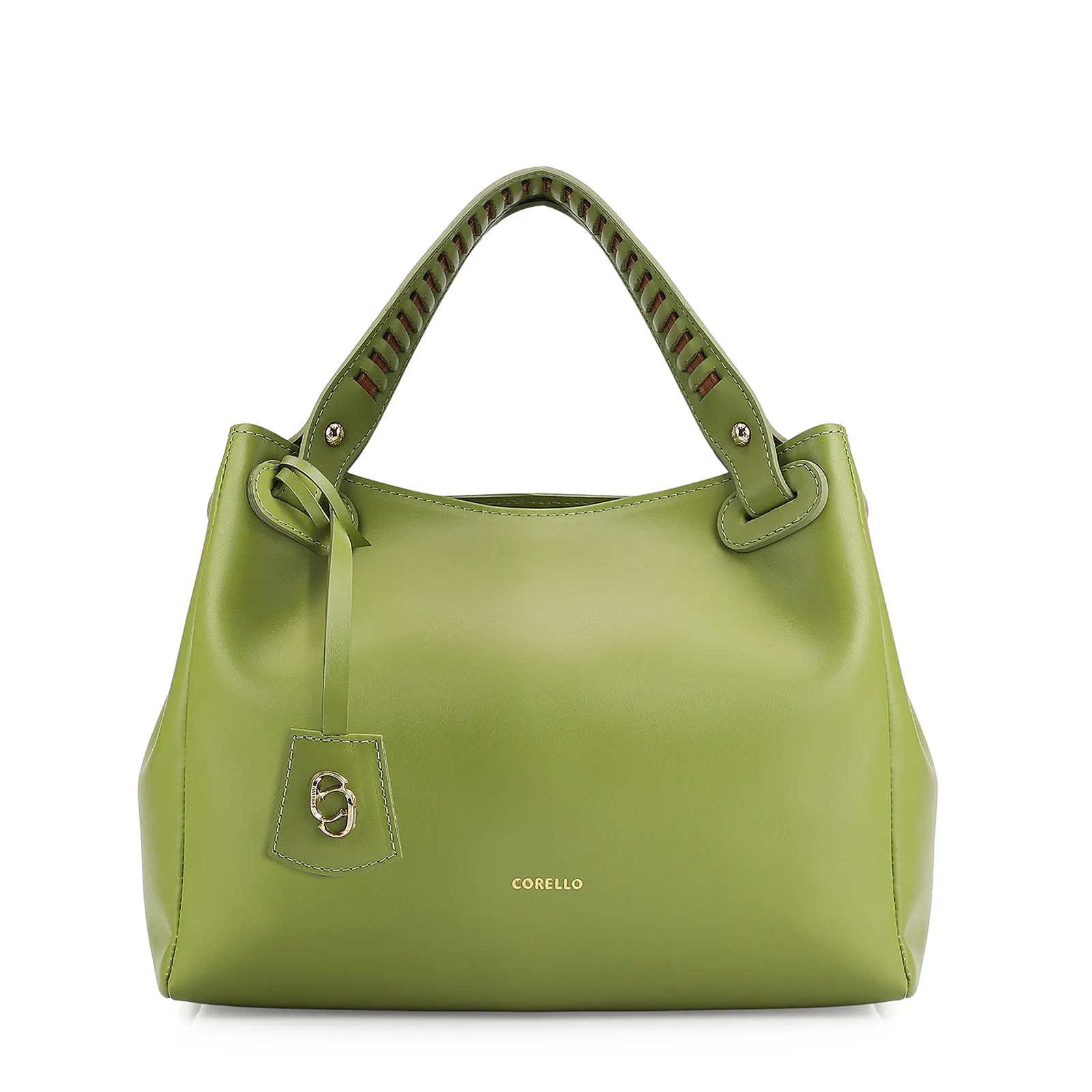 Bolsa Tote Couro Verde/Marrom