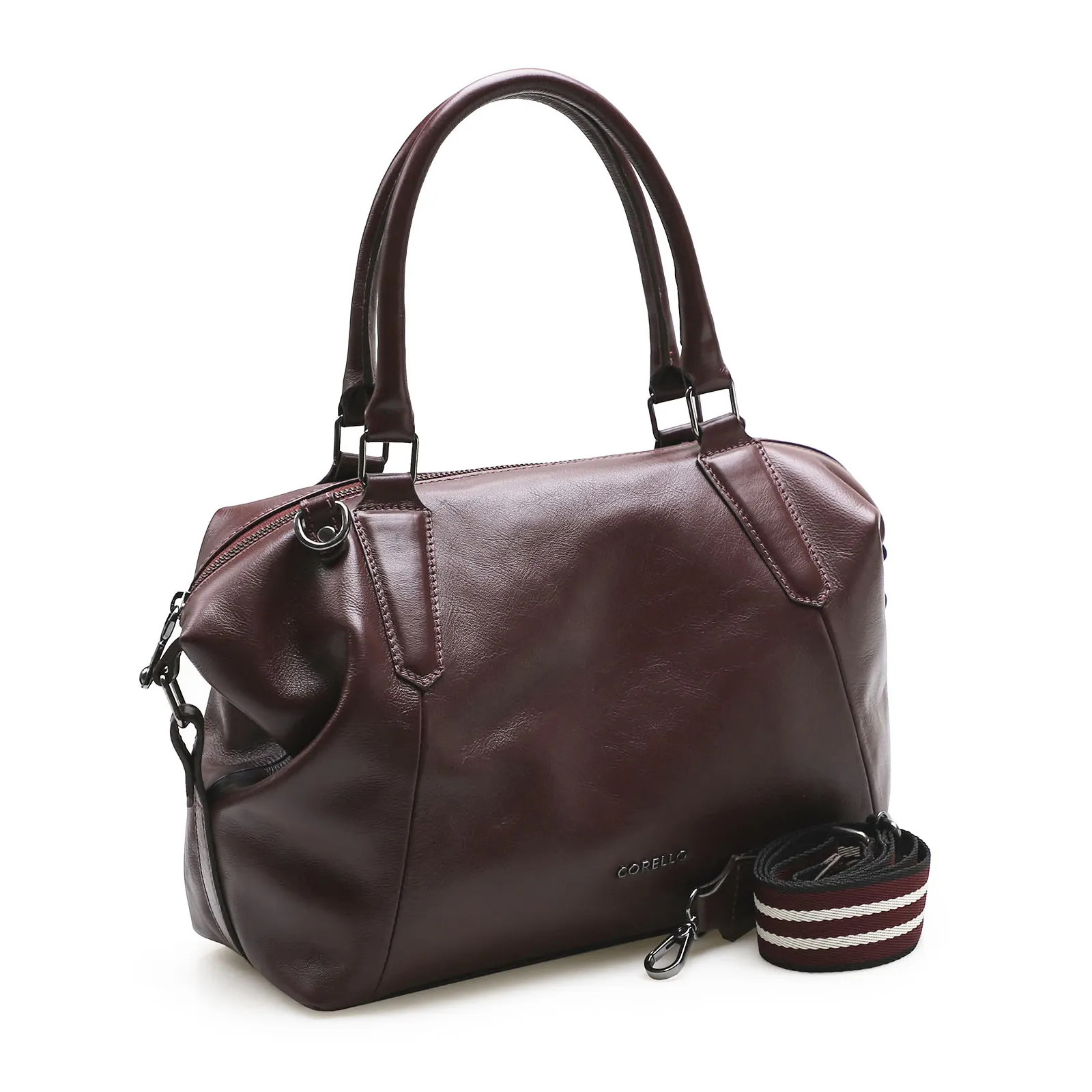 Bolsa Tote Couro Vinho