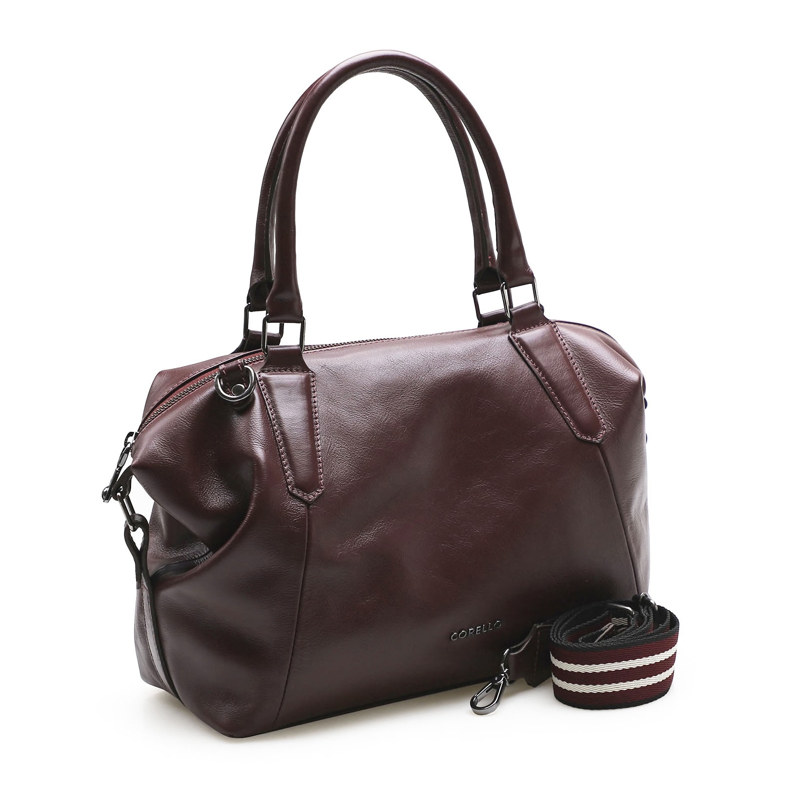 Bolsa Tote Couro Vinho
