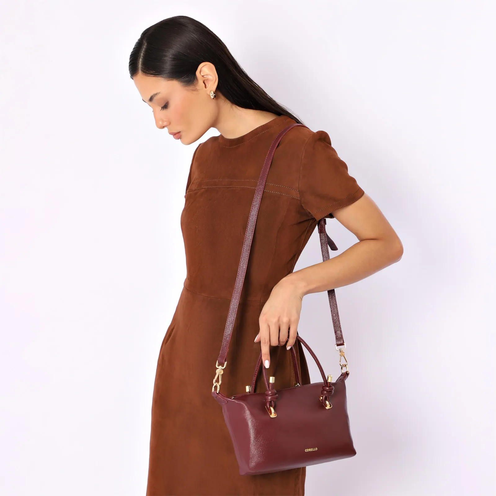 Bolsa Tote Couro Vinho