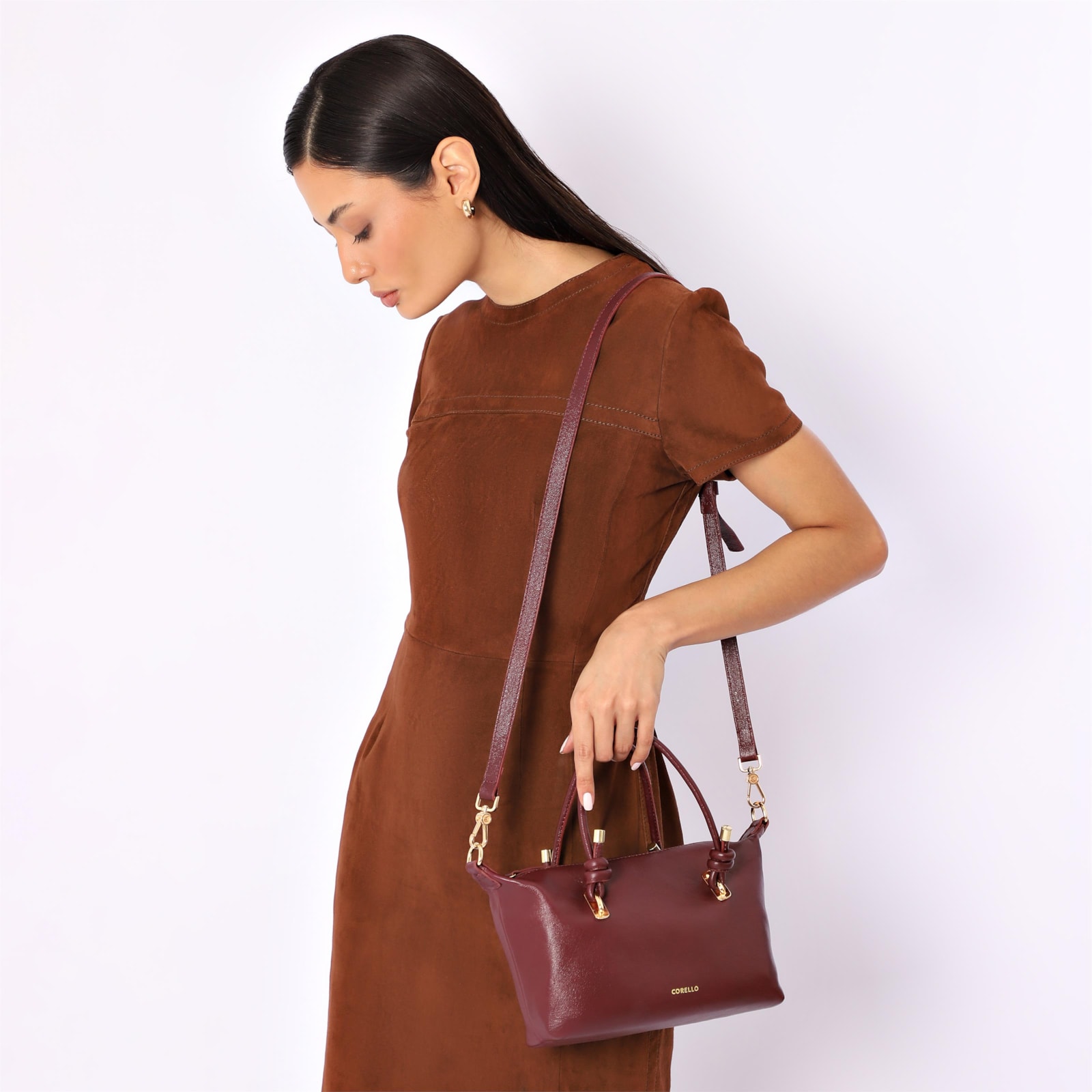 Bolsa Tote Couro Vinho