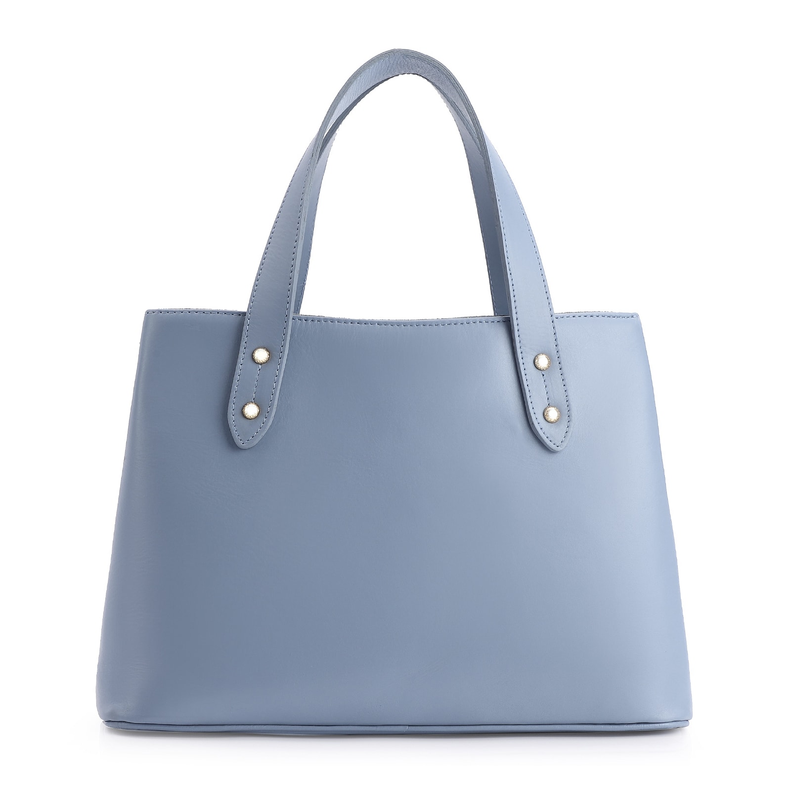 Bolsa Tote Crochet Couro Azul