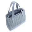 Bolsa Tote Crochet Couro Azul - imagem 4