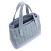 Bolsa Tote Crochet Couro Azul - imagem 4