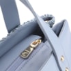 Bolsa Tote Crochet Couro Azul - imagem 5