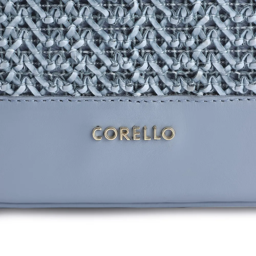 Bolsa Tote Crochet Couro Azul - imagem 6