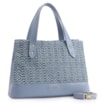 Bolsa Tote Crochet Couro Azul - imagem 2