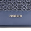 Bolsa Tote Crochet Couro Azul Escuro - imagem 6