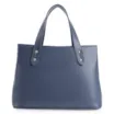 Bolsa Tote Crochet Couro Azul Escuro - imagem 3