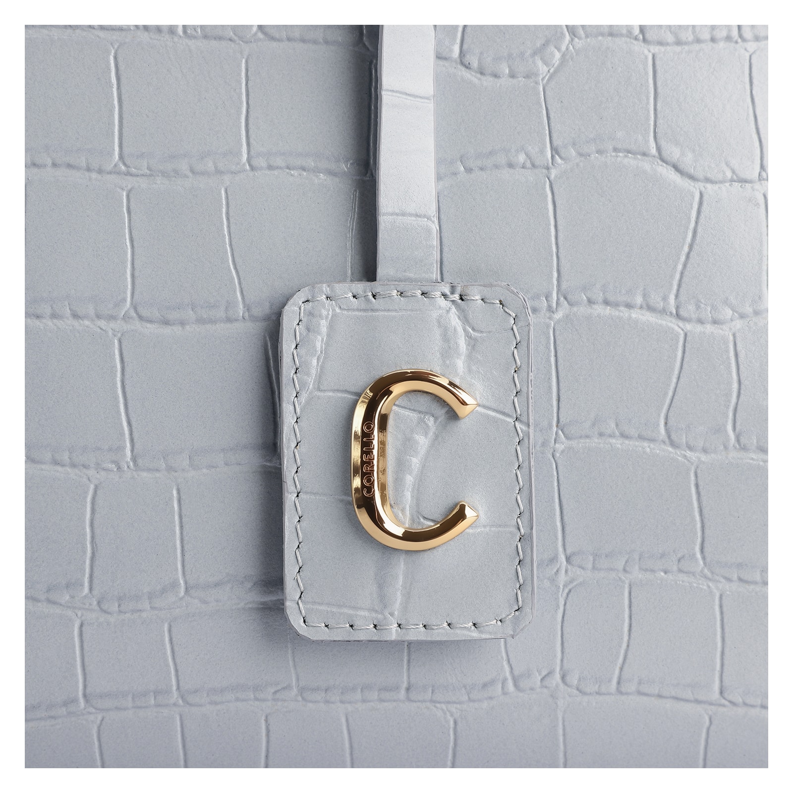 Bolsa Tote Croco Azul