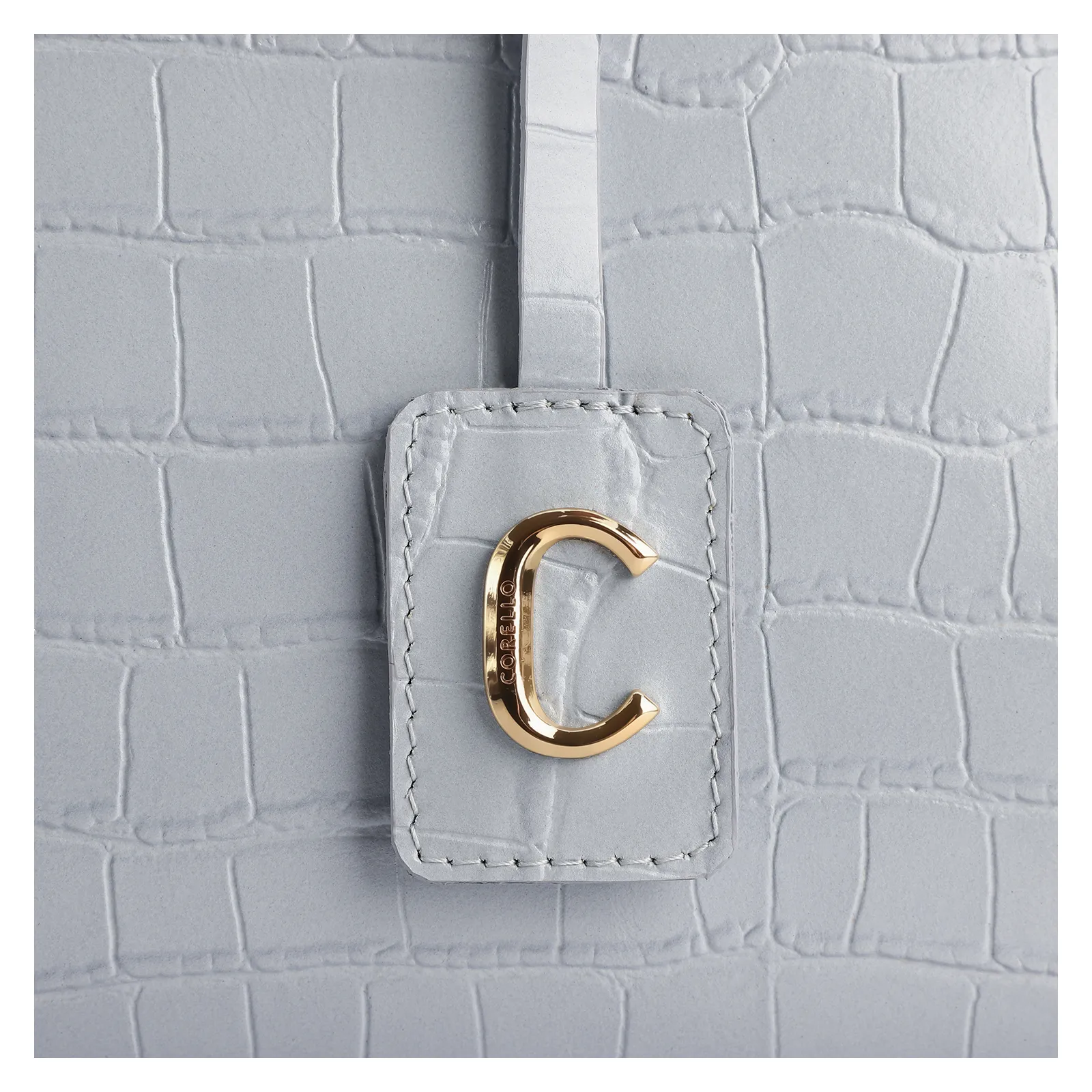 Bolsa Tote Croco Azul