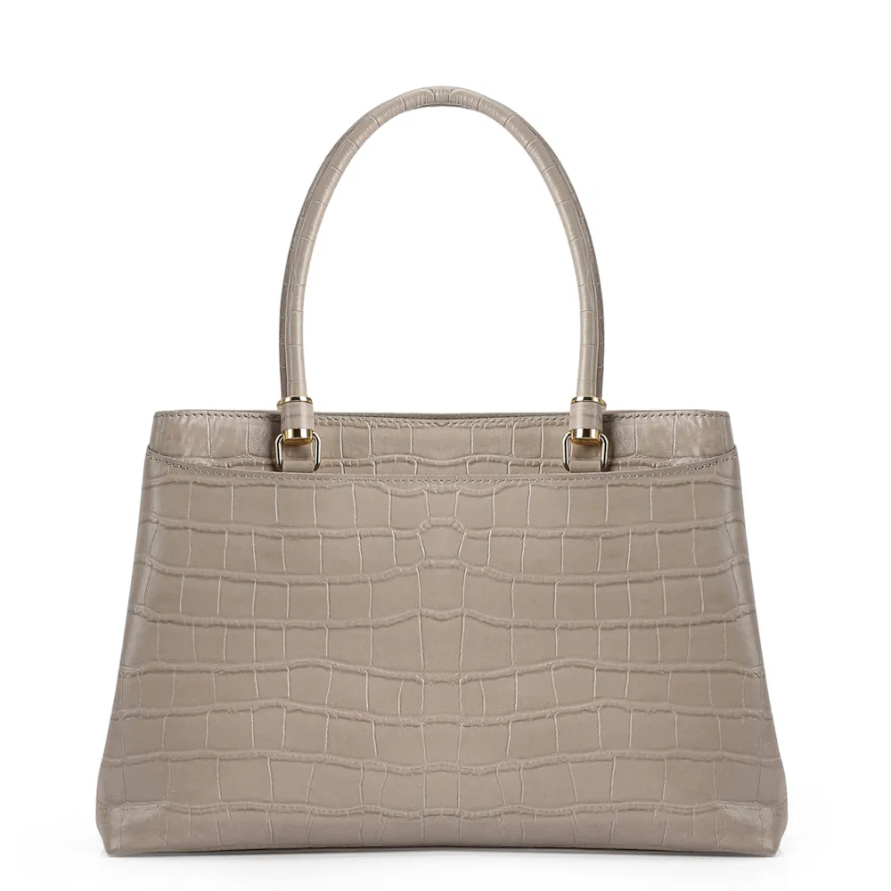 Bolsa Tote Croco Bege - imagem 4