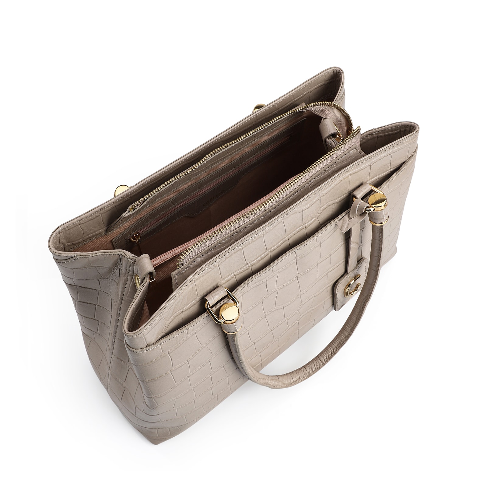 Bolsa Tote Croco Bege
