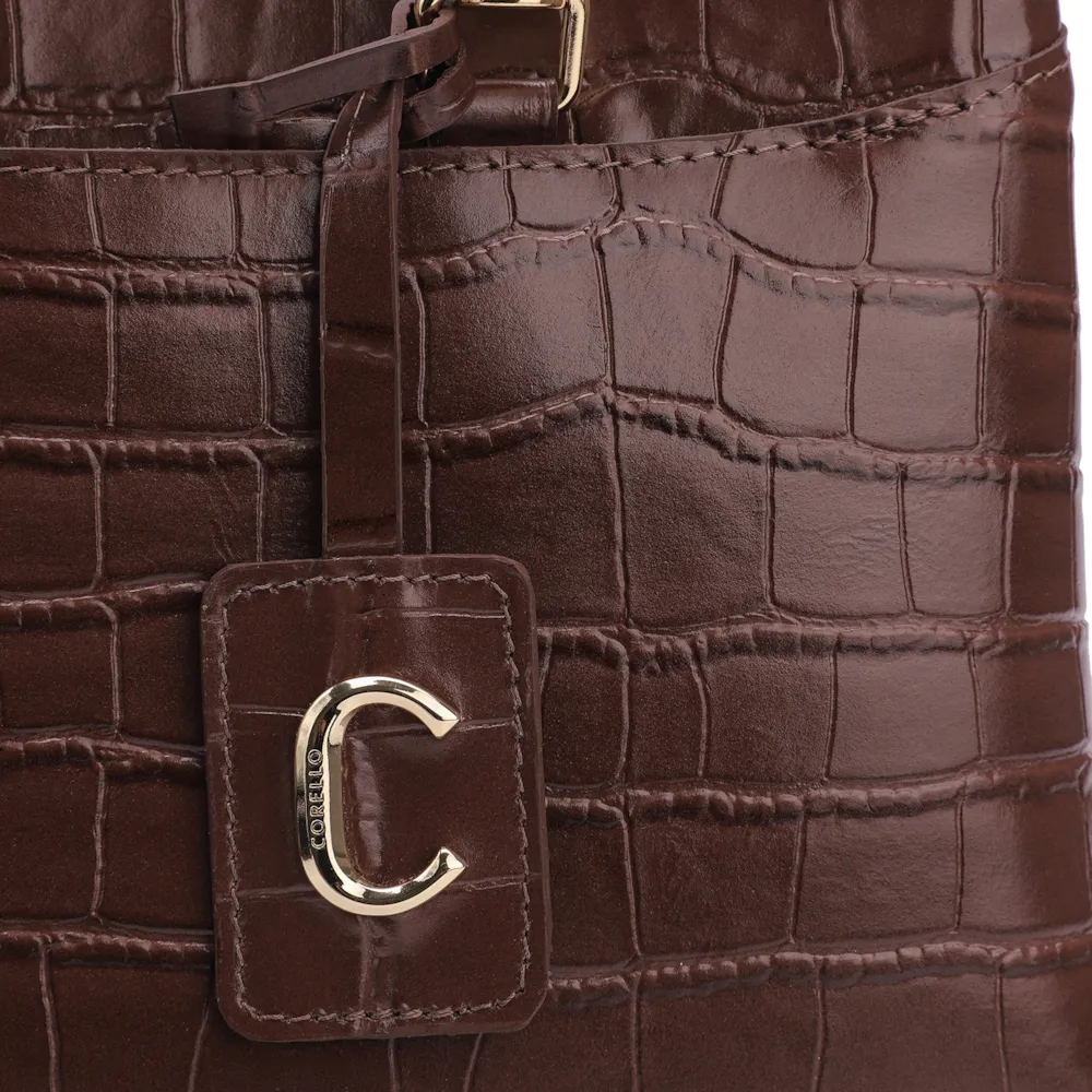 Bolsa Tote Croco Marrom - imagem 6