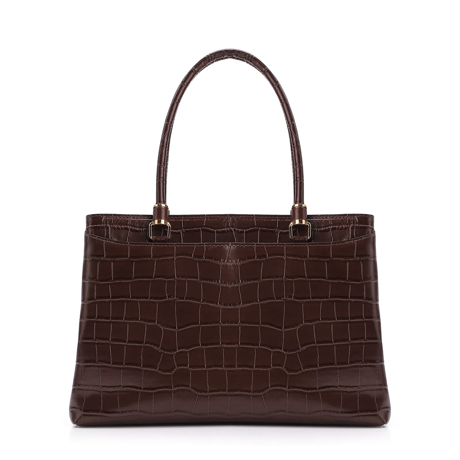 Bolsa Tote Croco Marrom