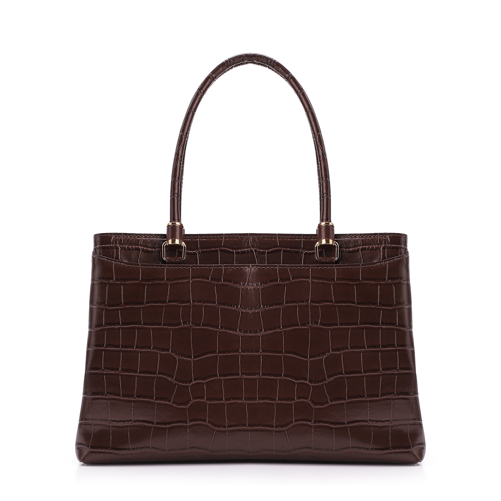 Bolsa Tote Croco Marrom