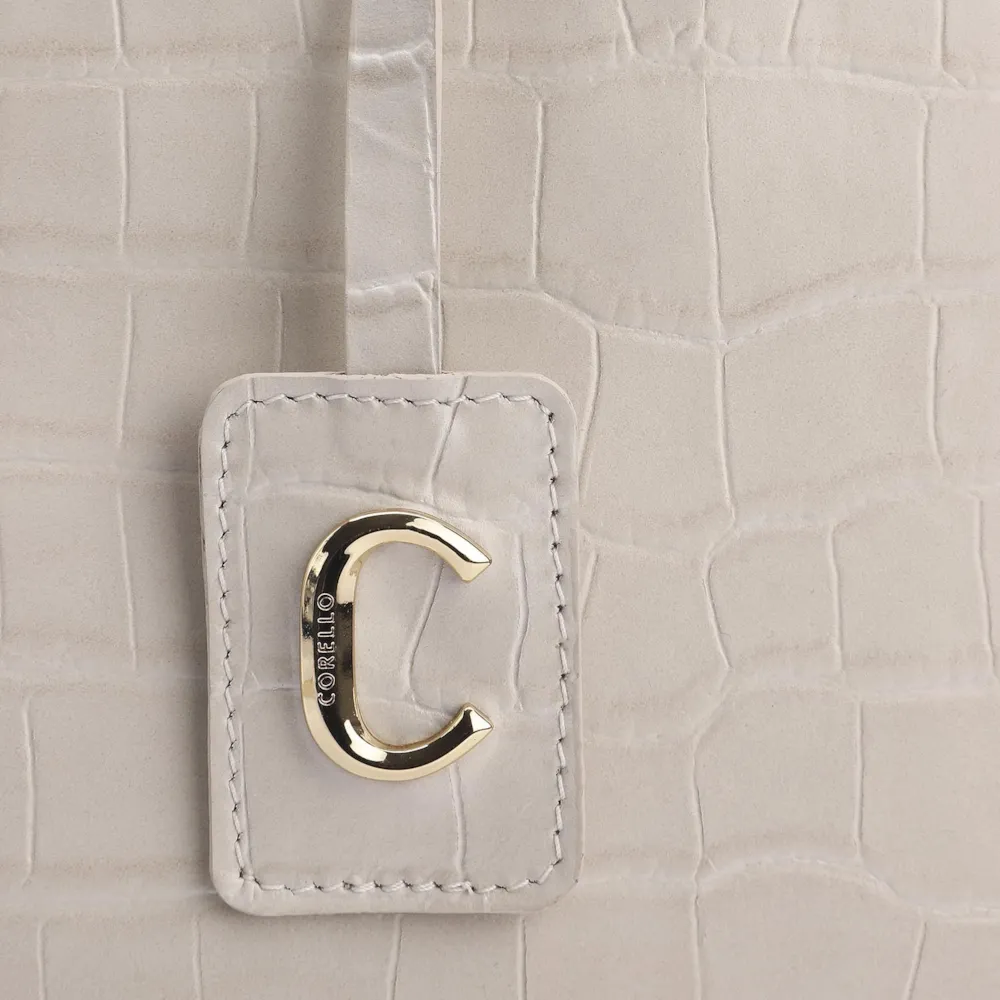 Bolsa Tote Croco Off White - imagem 6