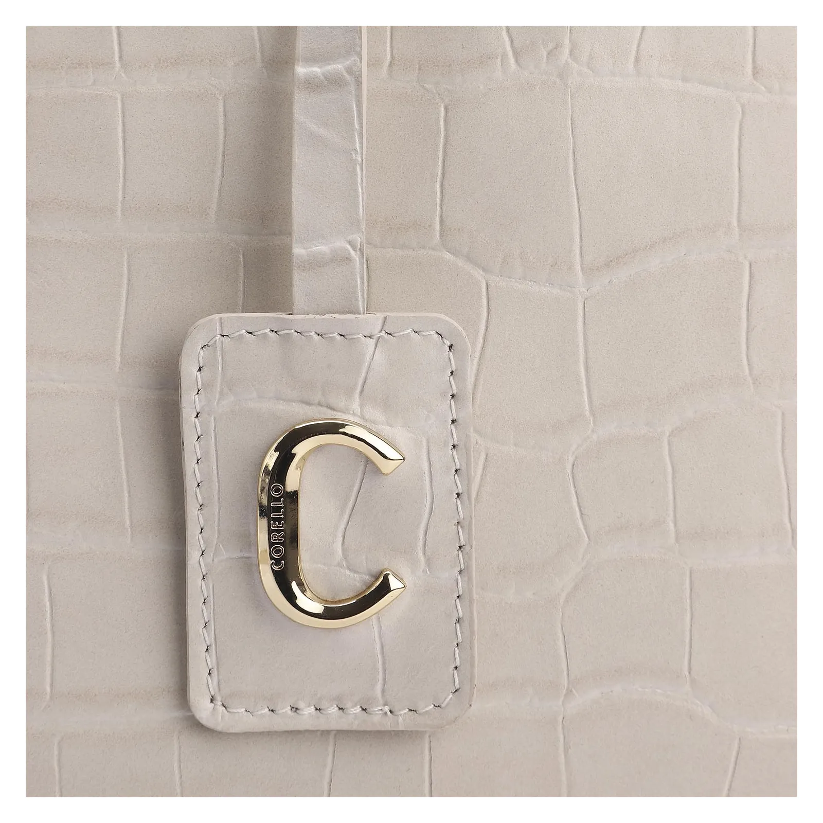 Bolsa Tote Croco Off White