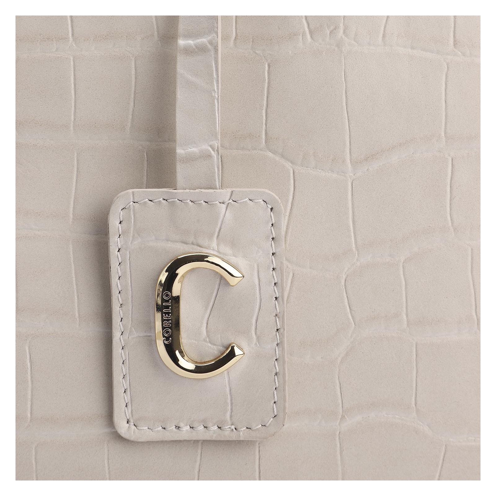 Bolsa Tote Croco Off White