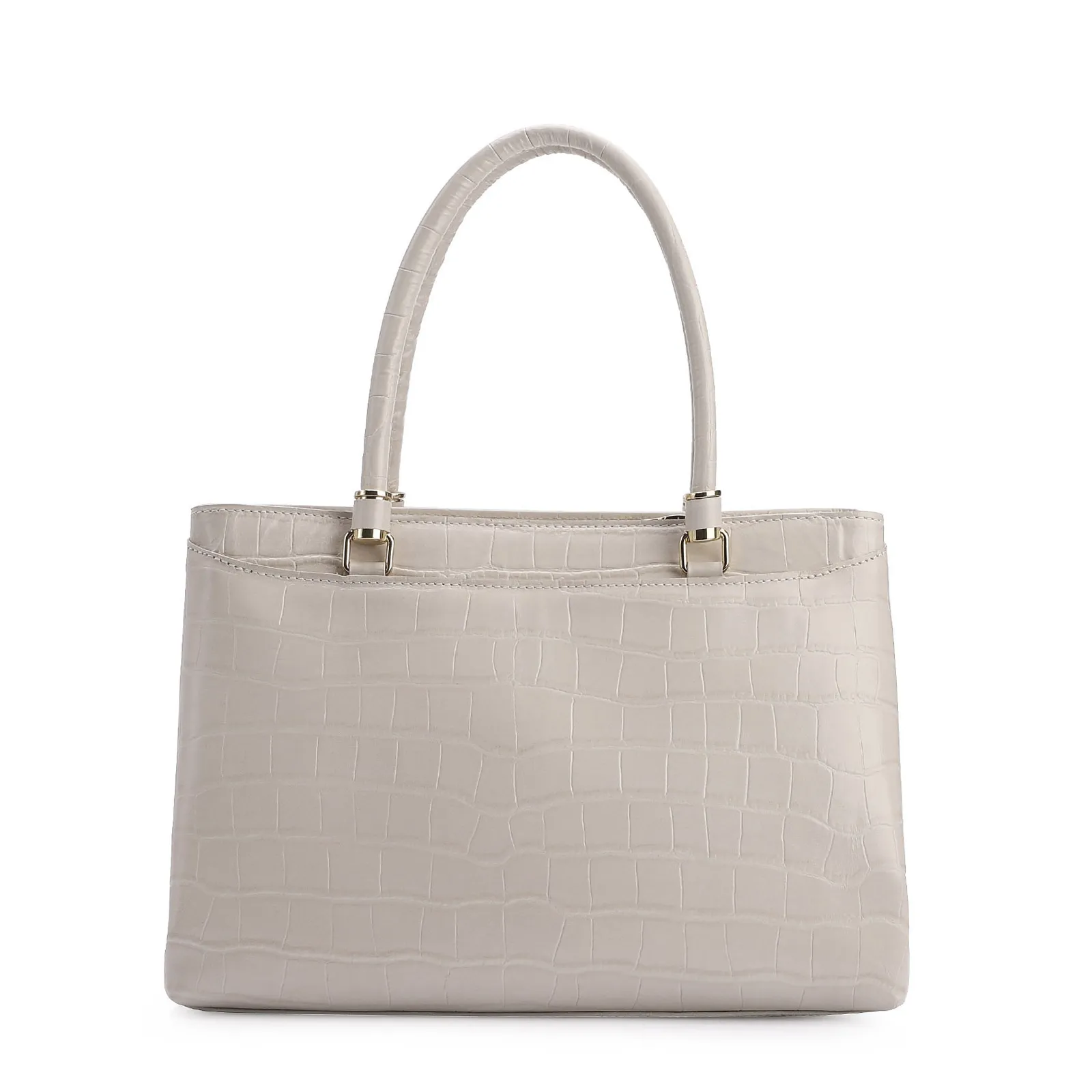 Bolsa Tote Croco Off White