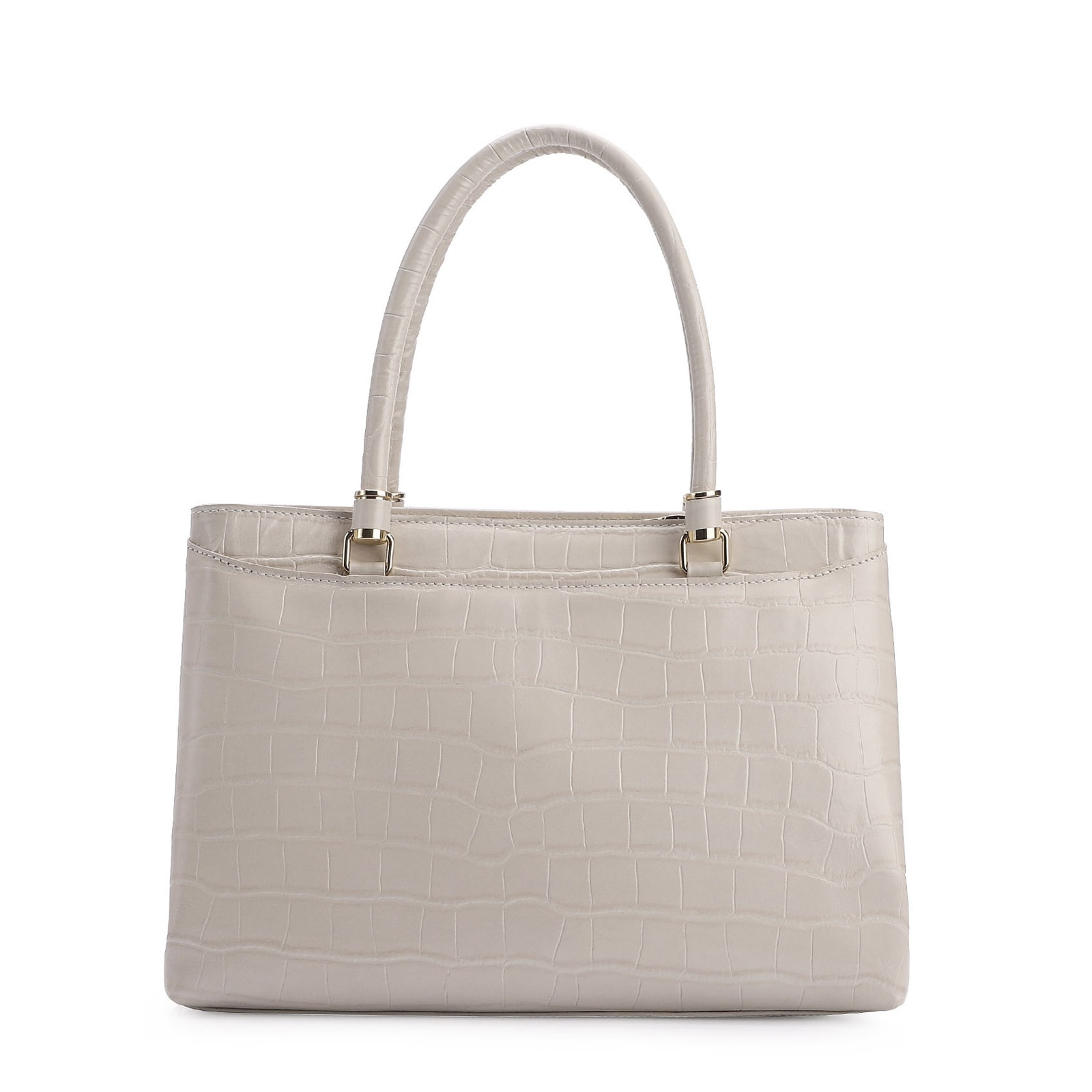 Bolsa Tote Croco Off White
