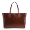 Bolsa Tote Esferas Couro Camurça/Couro Marrom Escuro - imagem 3