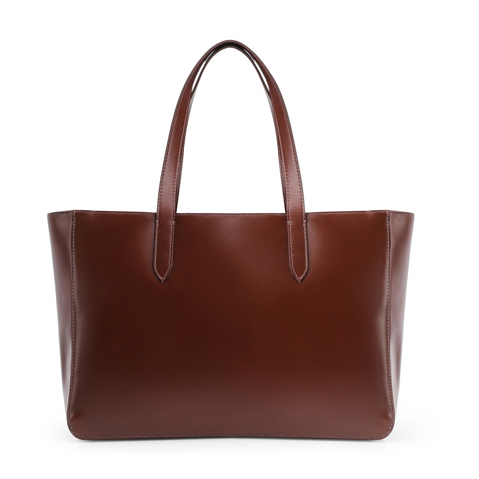 Bolsa Tote Esferas Couro Camurça/Couro Marrom Escuro