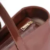 Bolsa Tote Esferas Couro Camurça/Couro Marrom Escuro - imagem 5
