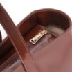 Bolsa Tote Esferas Couro Camurça/Couro Marrom Escuro - imagem 5