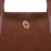 Bolsa Tote Esferas Couro Camurça/Couro Marrom Escuro - imagem 6