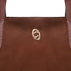 Bolsa Tote Esferas Couro Camurça/Couro Marrom Escuro - imagem 6