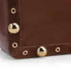 Bolsa Tote Esferas Couro Camurça/Couro Marrom Escuro - imagem 7