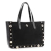 Bolsa Tote Esferas Couro Camurça/Couro Preto - imagem 3