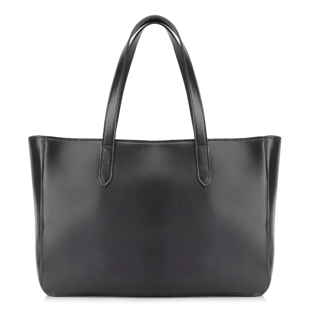 Bolsa Tote Esferas Couro Camurça/Couro Preto - imagem 4