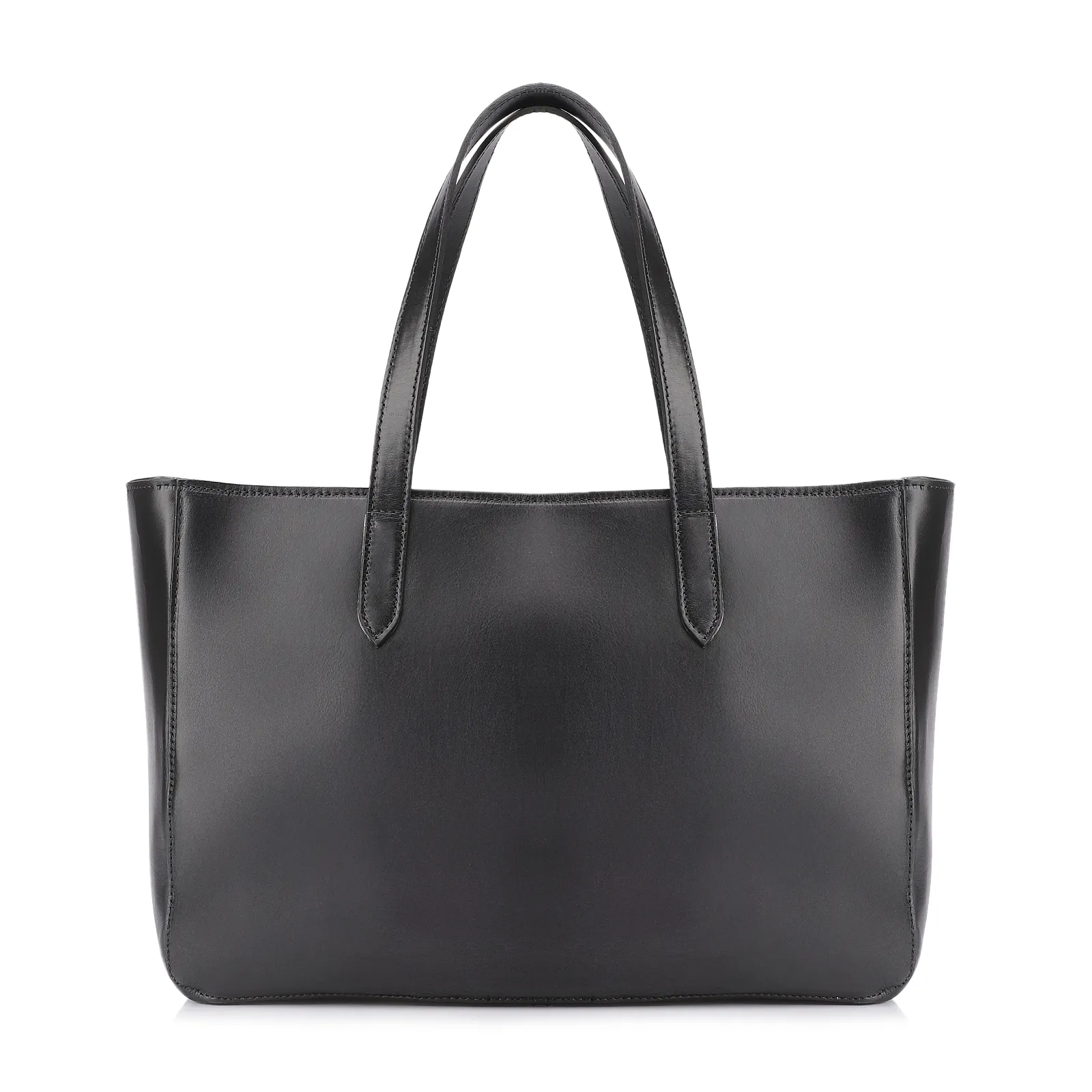 Bolsa Tote Esferas Couro Camurça/Couro Preto