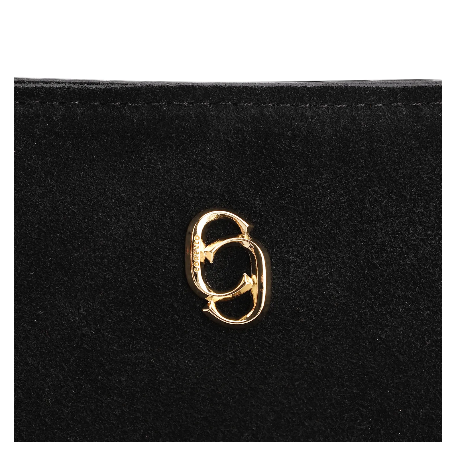 Bolsa Tote Esferas Couro Camurça/Couro Preto