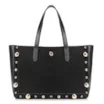 Bolsa Tote Esferas Couro Camurça/Couro Preto - imagem 1