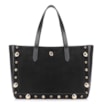 Bolsa Tote Esferas Couro Camurça/Couro Preto - imagem 1