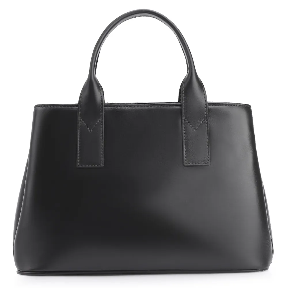 Bolsa Tote Esferas Couro Preto - imagem 4