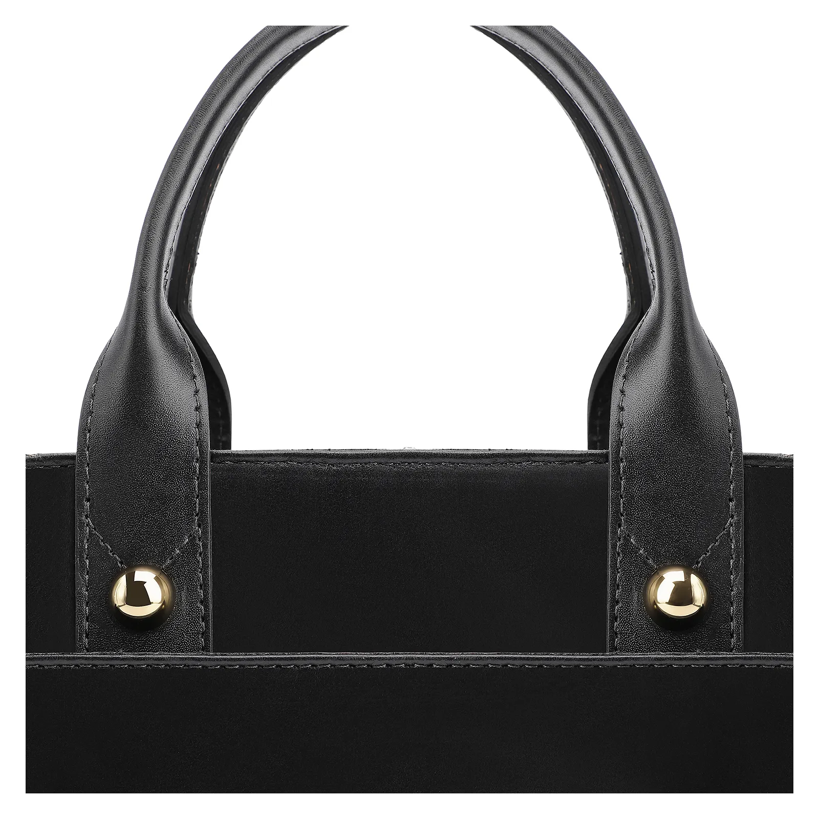 Bolsa Tote Esferas Couro Preto