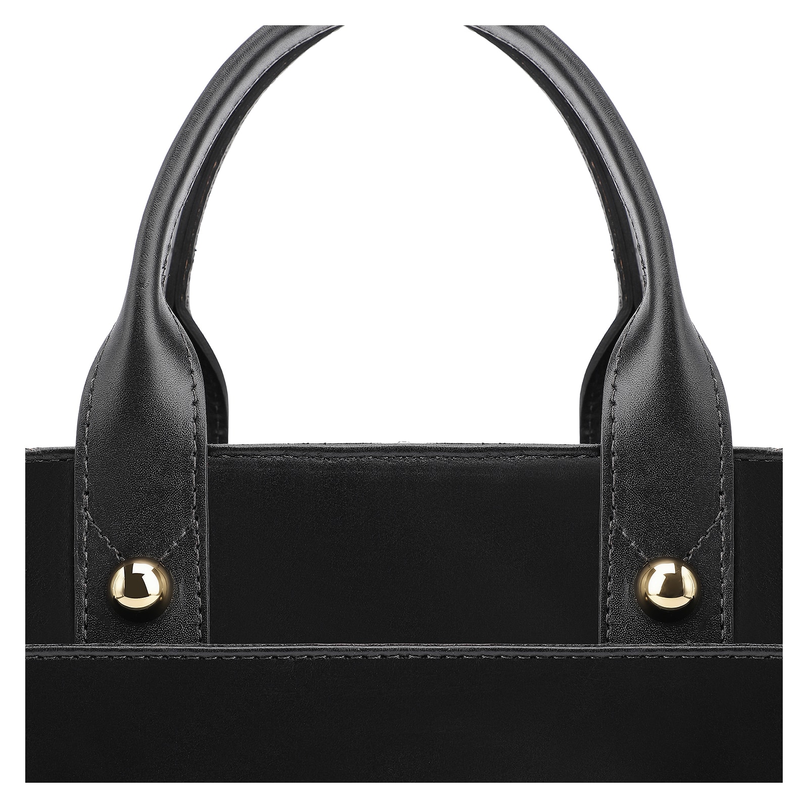 Bolsa Tote Esferas Couro Preto